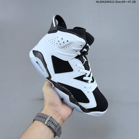 Jordan Air Jordan 6 Retro Black White Speckled 40 47 5 Basketball - Men's (BS-65983)