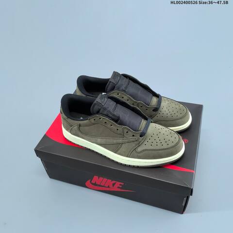 Jordan Air Jordan 1 Low Travis Scott Brown Black Cream 36 47 5B Lifestyle - Unisex (BS-65870)
