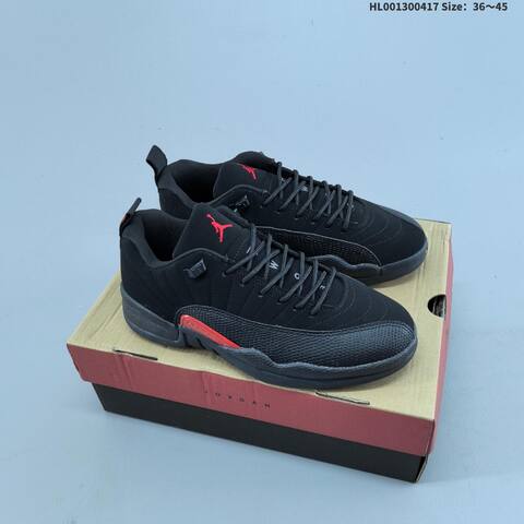 Jordan Air Jordan 12 Retro Low Taxi White Black Gold 36 45 Basketball - Unisex (BS-66160)