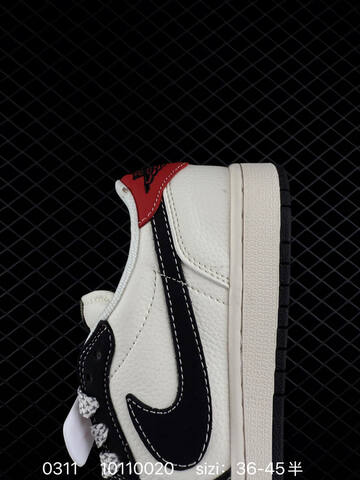 Nike Air Jordan 1 Low White Black Red EU 36-45 Basketball - Unisex (BS-72700)