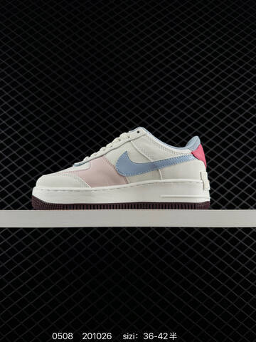 Nike Air Force 1 Low Shadow Off White Light Blue Pink Dark Red EU 36-42 Lifestyle - Unisex (BS-71621)