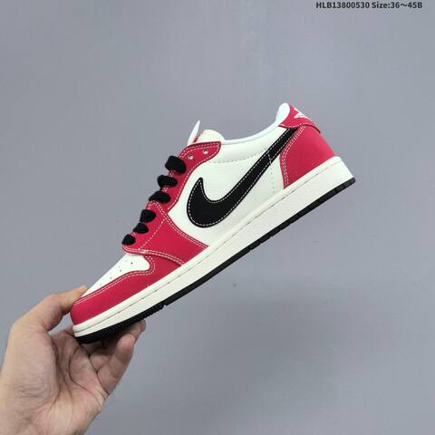 Nike Air Jordan 1 White Red Black 36 45 Lifestyle - Unisex (BS-65845)