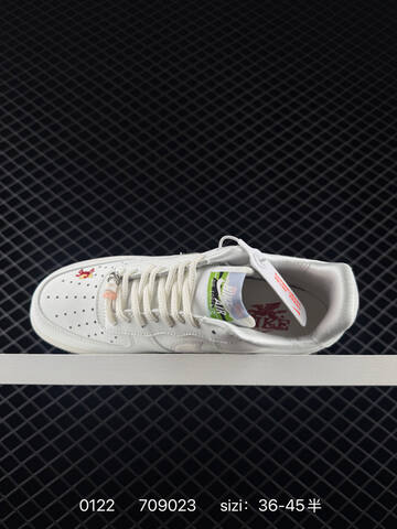 Nike Air Force 1 07 Low White With Multicolor Embroidered Accents 36-45 Lifestyle - Unisex (BS-73034)