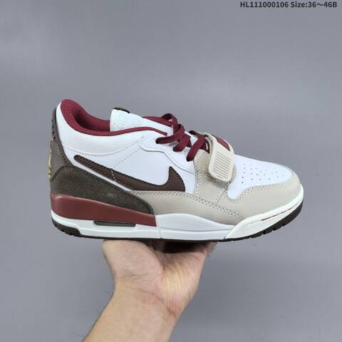 Jordan Legacy 312 Low White Beige Burgundy Brown EU 36-46 Casual - Unisex (BS-67077)