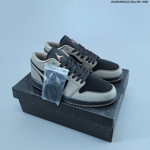 Jordan Air Jordan 1 Low Olive Grey Black Grey EU 36-46 Lifestyle - Unisex (BS-67003)