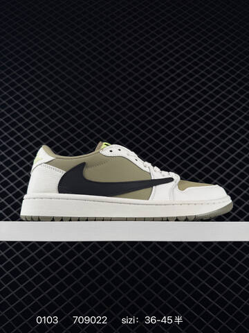 Jordan Air Jordan 1 Low Travis Scott Reverse Swoosh LJ5188-006 Sail Light Blue Olive Black EU 36-45 Sneaker - Unisex BS-79914