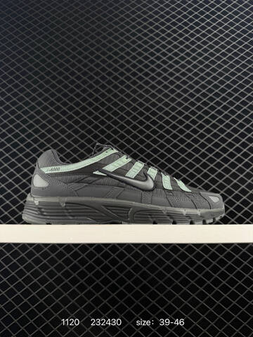 Nike P-6000 Black Grey With Mint Green Accents 39-46 Running - Unisex (BS-74109)