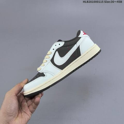 Nike Air Jordan 1 Low OG SP Dark Brown Black With Blue Stitching 36 45 Casual - Unisex (BS-66959)