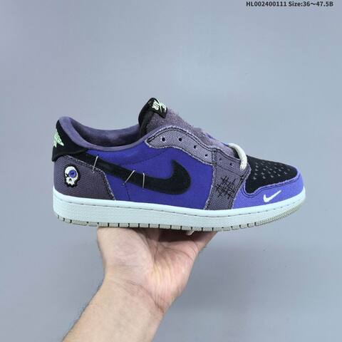 Jordan Air Jordan 1 Low OG Zion Williamson Regency Purple Dark Raisin Black 36-47 5 Basketball - Unisex (BS-67012)