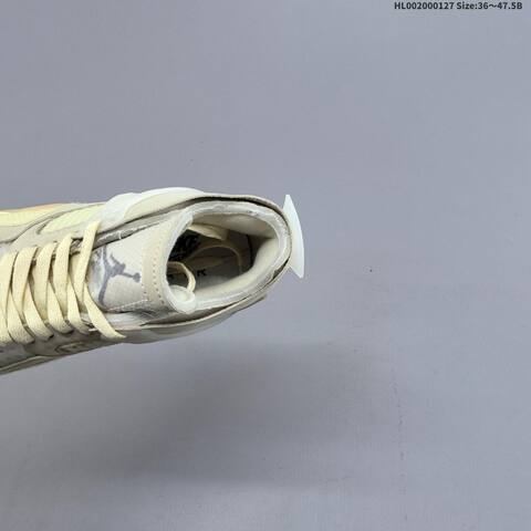 Off-White x Air Jordan 4 Retro Cream Sail OW AIR JORDAN 4 Aj4 Lifestyle BS-66801