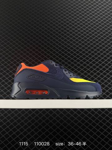 Nike Air Max 90 Black White Volt White Grey Burgundy Black White Black Blue Navy Orange Yellow EU 36-46 5 Lifestyle - Unisex (BS-74190)