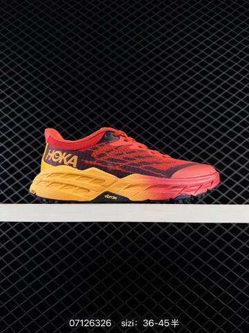 HOKA ONE ONE Mafate Speed 4 White Grey Black Orange EU 36-45 Trail Shoe Trail Running Sneakers - Unisex (BS-86158)