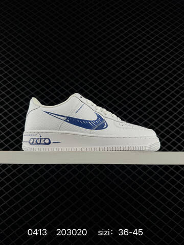 Nike Air Force 1 07 Low Multiple Colorways White Blue Sketch Swoosh Black White Sketch Swoosh White Black Sketch Swoosh Off-white Burgundy Pink Cherry EU 36-45 Lifestyle Unisex BS-72123