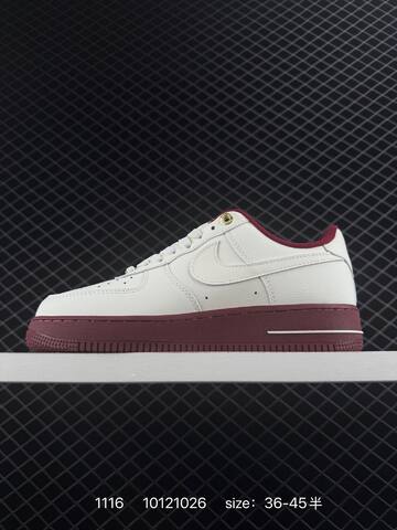 Nike Air Force 1 Low White Burgundy 36-45 5 Lifestyle - Unisex (BS-74185)
