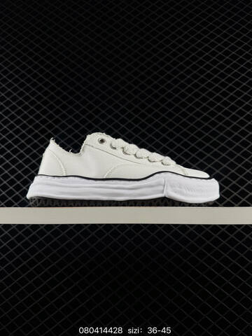 Maison MIHARA YASUHIRO Original Sole Canvas Low Black White EU 36-45 Skate Shoe Skate Sneakers - Unisex (BS-84490)