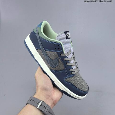 Nike SB Dunk Low Navy Blue Grey Mint Green Off White EU 36-45 Skate Shoe - Unisex BS-60542