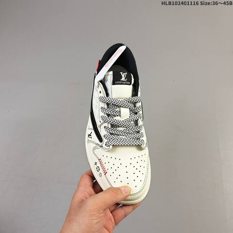 Nike Air Jordan 1 Low Cream Black White With Mint Green Accents And Red Details 36 45B Casual - Women's (BS-63599)