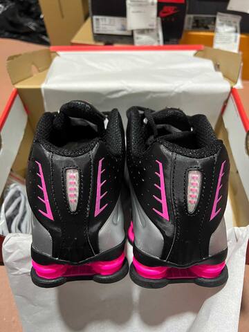 Nike Shox R4 Black Silver Pink Lifestyle (BS-87009)