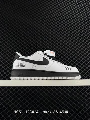 Nike Air Force 1 White Black EU 36-45 Lifestyle - Unisex (BS-74364)