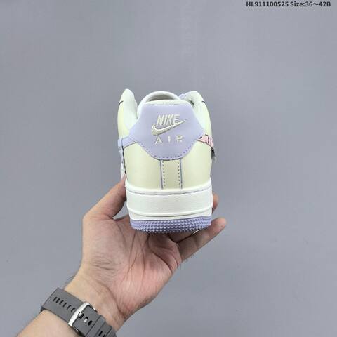 Nike Air Force 1 07 Beige White Purple Pink Black EU 36-42 Sneaker - Unisex (BS-60133)