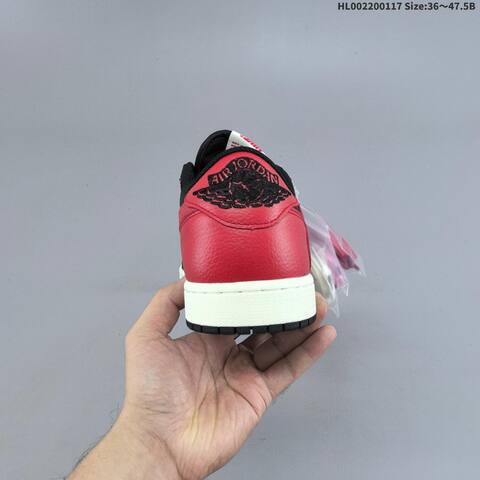 Jordan Air Jordan 1 Low Black Red White 36 47 5 Basketball - Unisex (BS-66949)