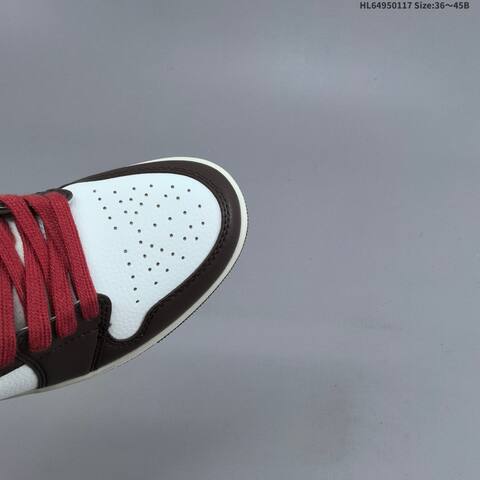 Nike Air Jordan 1 Low OG White Brown Red With Cow-print Accents EU 36-45 Lifestyle - Unisex (BS-66954)
