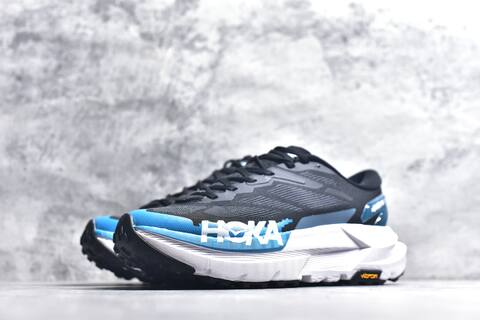 HOKA Mafate X Black White Blue Trail Shoe Trail Running Sneakers (BS-59416)