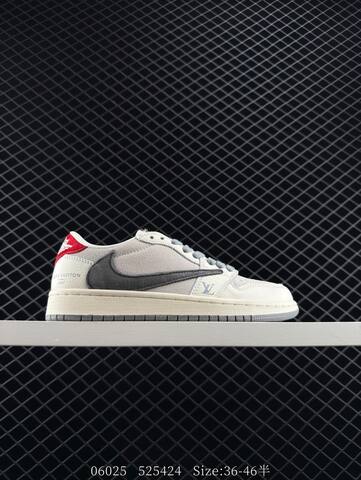 Jordan Air Jordan 1 Low Travis Scott Louis Vuitton Sail Navy Red Grey EU 36-46 Sneaker - Unisex BS-81151