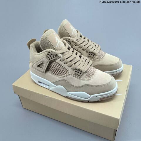 Jordan Air Jordan 4 Retro Beige Taupe White 36 48 5 Basketball - Unisex (BS-67142)
