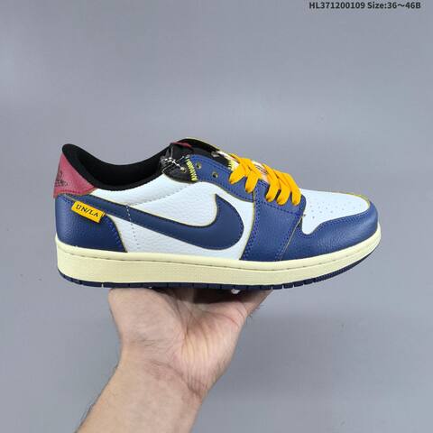 Jordan Air Jordan 1 Retro Low OG White Burgundy Black Yellow EU 36-46 Lifestyle - Unisex (BS-67036)