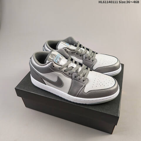 Jordan Air Jordan 1 Low OG HV4398-014 Grey White EU 36-46 Casual - Unisex (BS-63609)