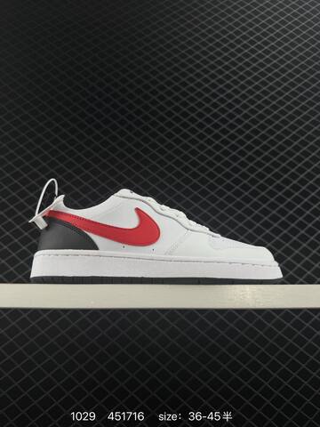 Nike Court Borough Low White Black Red EU 36-45 5 Casual - Unisex (BS-74481)