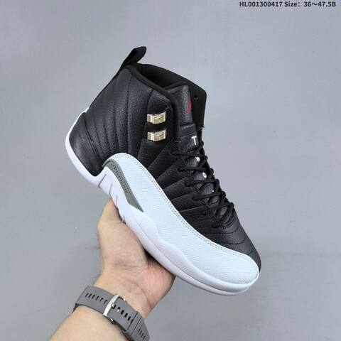 Jordan Air Jordan 12 Retro Playoffs Black White Varsity Red EU 36-47 5 Basketball - Unisex BS-66161