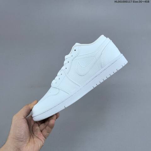 Jordan Air Jordan 1 Low Triple White 36 45 Basketball - Unisex (BS-66952)