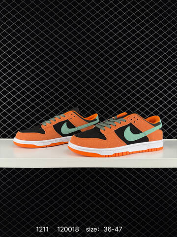 Nike SB Dunk Low Orange Black Mint Green EU 36-47 Skate - Unisex (BS-73774)