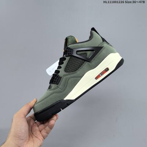 Jordan Air Jordan 4 Green Black Orange 36 47 Basketball - Unisex (BS-67267)