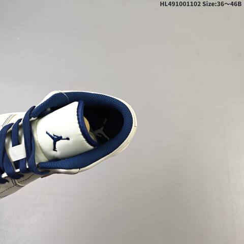 Jordan Air Jordan 1 Low White Navy EU 36-46 Casual - Unisex BS-63929
