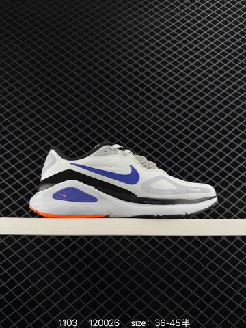 Nike Air Zoom CUSHLON 3 0 White Gray Black With Orange And Blue Accents 36-45 5 Running - Unisex (BS-80359)