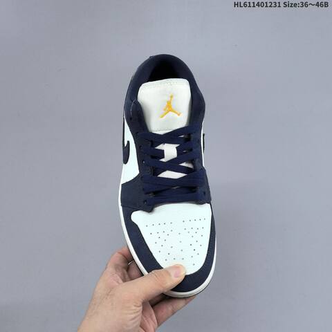 Jordan Air Jordan 1 Low OG White Navy Yellow EU 36-46 Basketball - Unisex (BS-67155)