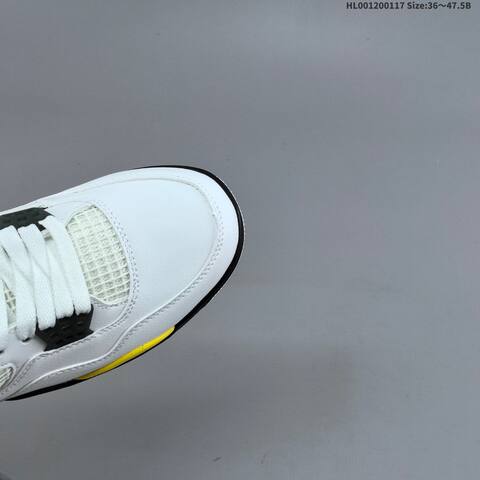 Jordan Air Jordan 4 Retro White Black Yellow EU 36-47 5 Basketball - Unisex (BS-66948)