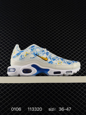 Nike Air Max Plus Black White Grey White Purple Light Blue Black EU 36-47 Running - Unisex (BS-73288)