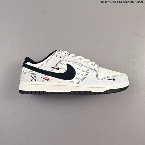 Nike Dunk SB Low Off White Off White Black EU 36-45 Skate Shoe - Unisex (BS-63744)