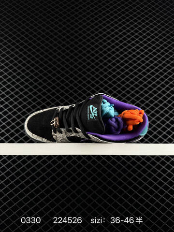 Nike Dunk SB Low Black Grey Purple Orange Teal EU 36-46 Skate - Unisex (BS-72368)