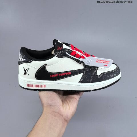 Nike Air Jordan 1 Black White Light Blue Red EU 36-45 Lifestyle - Unisex (BS-67051)