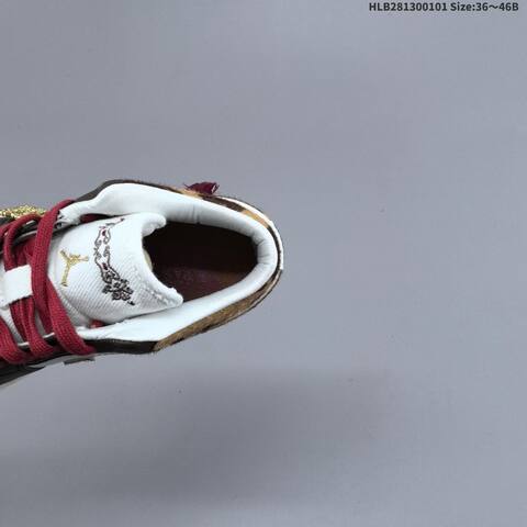 Nike Air Jordan 1 Low White Brown Red Leopard Print 36 46 Lifestyle - Unisex BS-67141