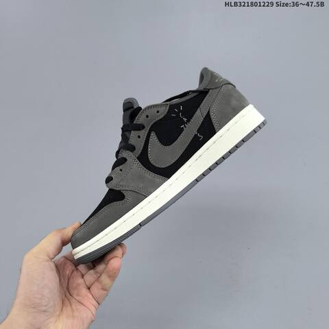 Jordan Travis Scott x Air Jordan 1 Low OG Reverse Mocha Black White Dark Mocha EU 36-47 5 Basketball - Unisex (BS-67194)