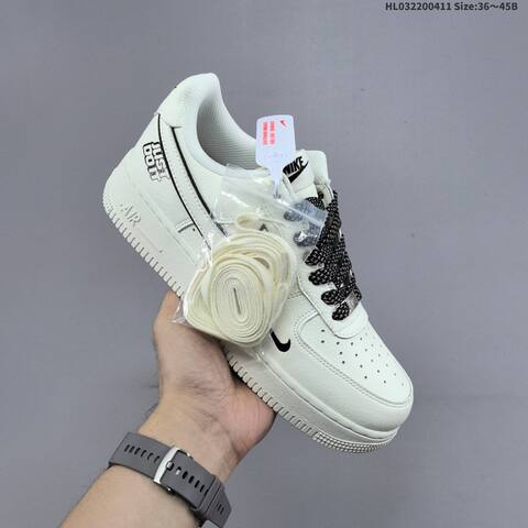 Nike Air Force 1 07 LV8 MM5288-072 Off White Black EU 36-45 Sneaker - Unisex BS-60811
