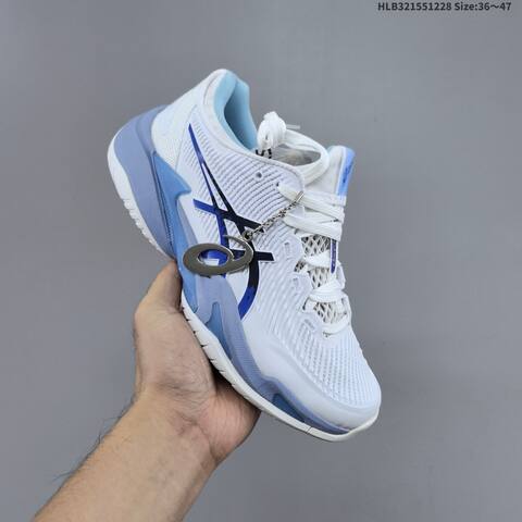 ASICS Court FF 3 Novak White Light Blue Dark Blue EU 36-47 Tennis Shoe Casual Sneakers - Unisex (BS-69119)