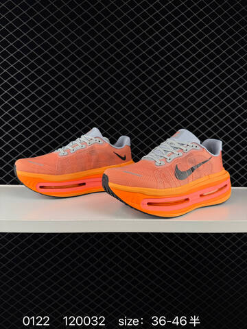 Nike Vomero Premium Coral Orange With Gray Accents And Black Swoosh Pink Orange Midsole 36-46 5 Running - Unisex (BS-73028)