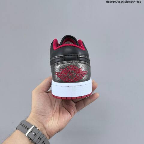 Jordan Air Jordan 1 Low Black Silver Red EU 36-45 Basketball - Unisex (BS-65869)